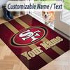 Custom Text Printed Rug San Francisco 49ers Non Slip Floor Carpet For Home Room Decor