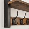 Coat Rack Towel Hanger Organizer Wall Hooks with Shelf Easy Installation Entryway for