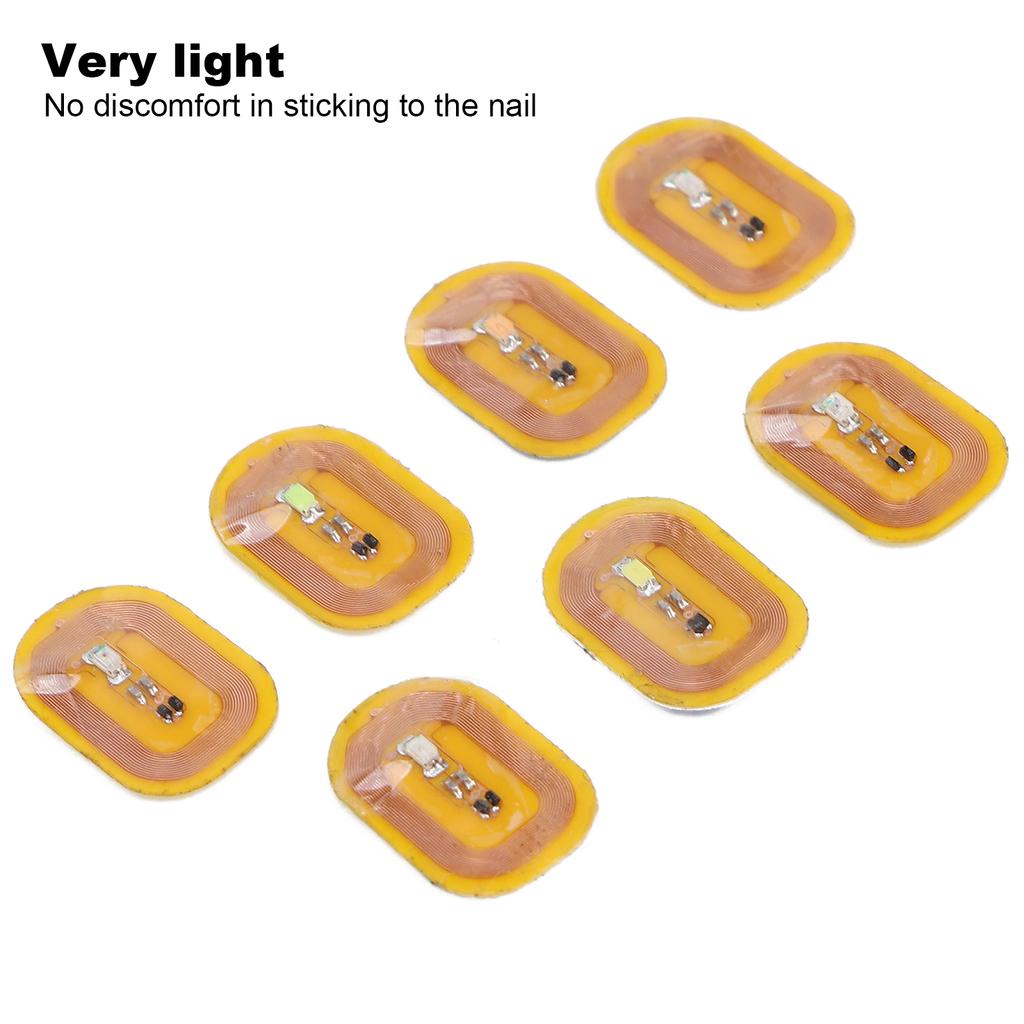 7pcs NFC Lighting, Different Colors Self Adhesive nfc nail led Nail Art Stickers for flashing filfeel Intelligent