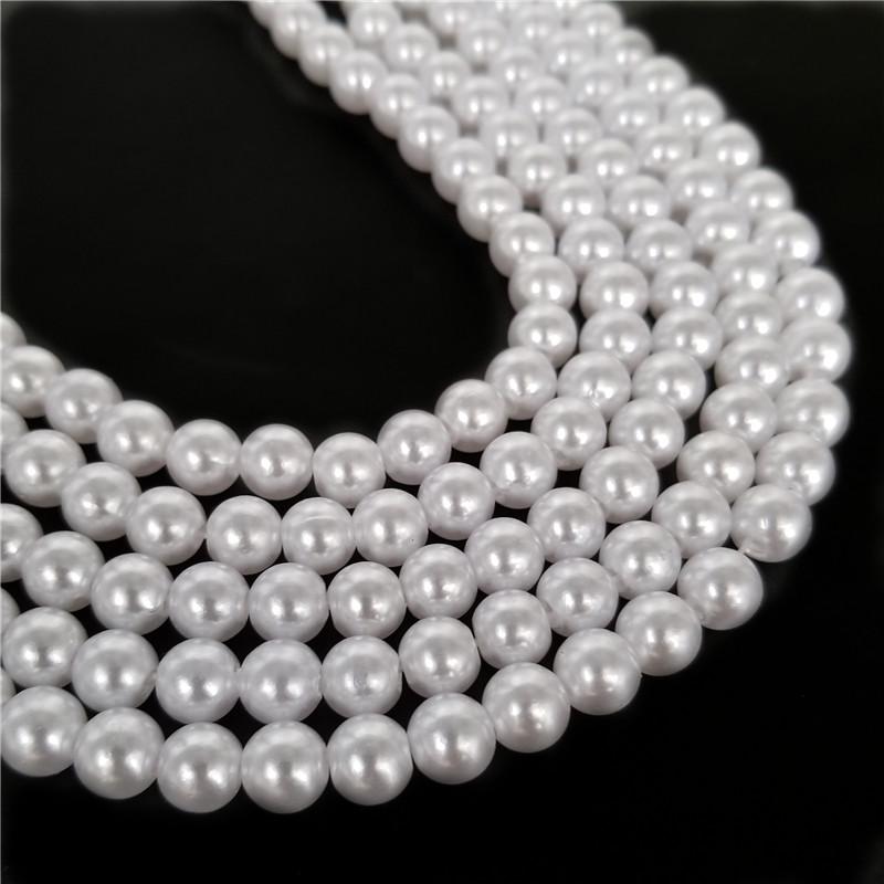 Straight-Hole White Imitation Pearl Beads, Shoe, Bag, Clothing Decoration Accessories,DIY Handmade Bead Jewelry Materials