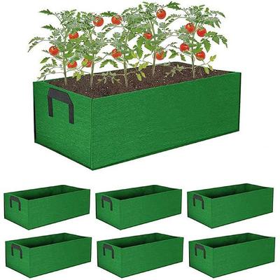 Cama elevada para plantas, macetero de flores para jardín, caja elevada para verduras, bolsa de cultivo para plantación, cama de jardín de tela, rectangular, contenedor de plantación transpirable, bolsa de cultivo