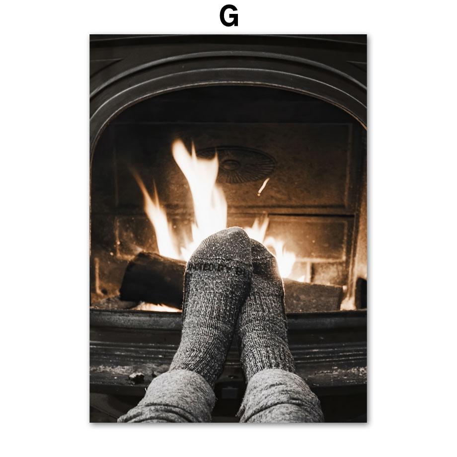 

Настенная картина на холсте, рождественская зима, сосновый лес, олень, рысь, современные украшения для гостиной, постеры и принты, настенные панно 30X40 cm No Framed