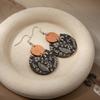 Wood Earrings With Artisanal Crafted Geometric Pattern Natural Materials Comfortable Daily Wear Fashion Accessories