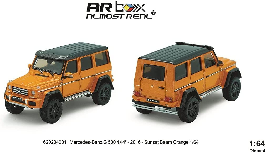 Almost Real G 500 4x42 2016 Sunset Beam Orange Scale Complete Diecast Car Mercedes-Benz - - 1/64 (Product Number 620204001)