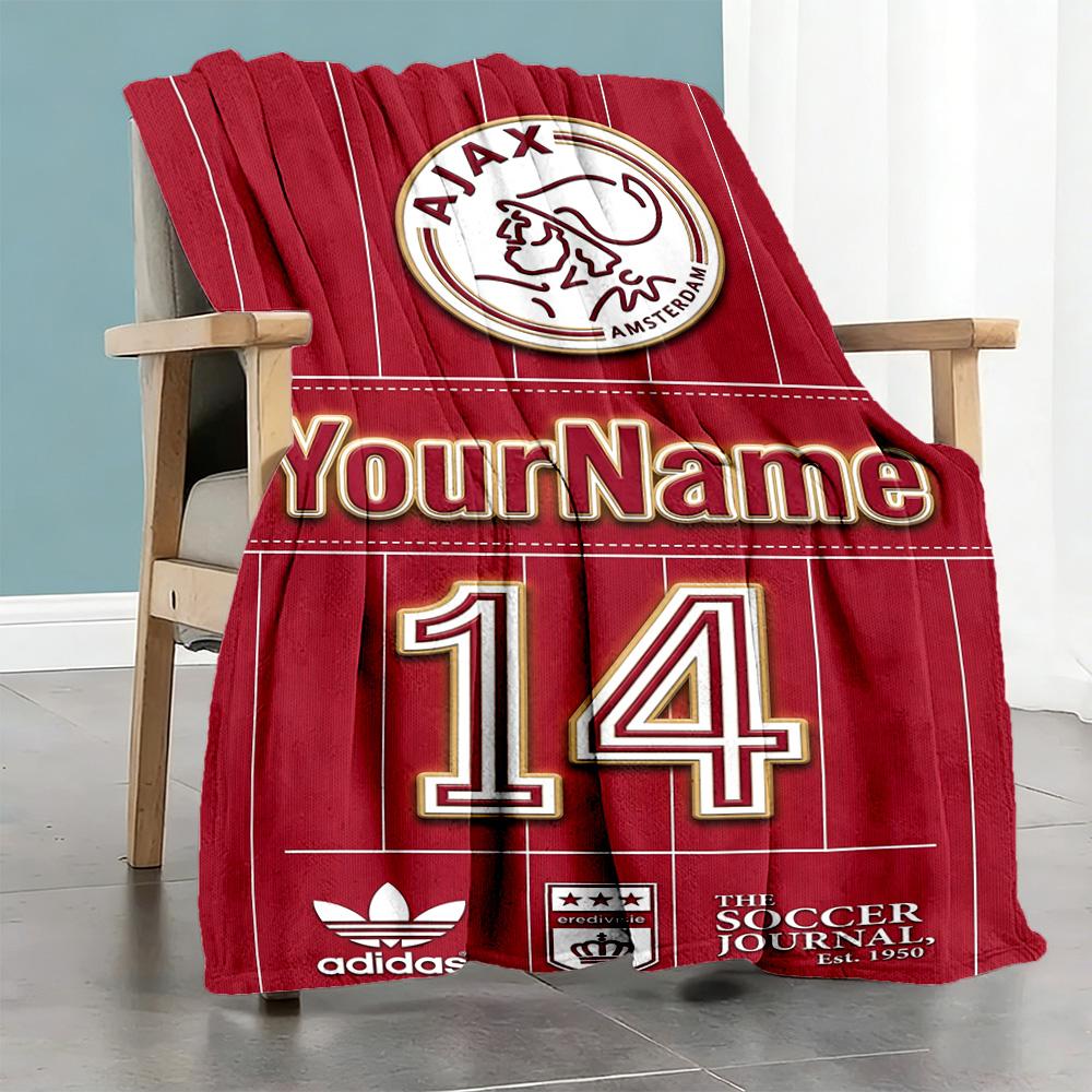 Team Club 2 Personalized Text Blanket Gift Personalized Blanket Warmthful Decor Great for Living Room Office Chair Livingroom Seaside