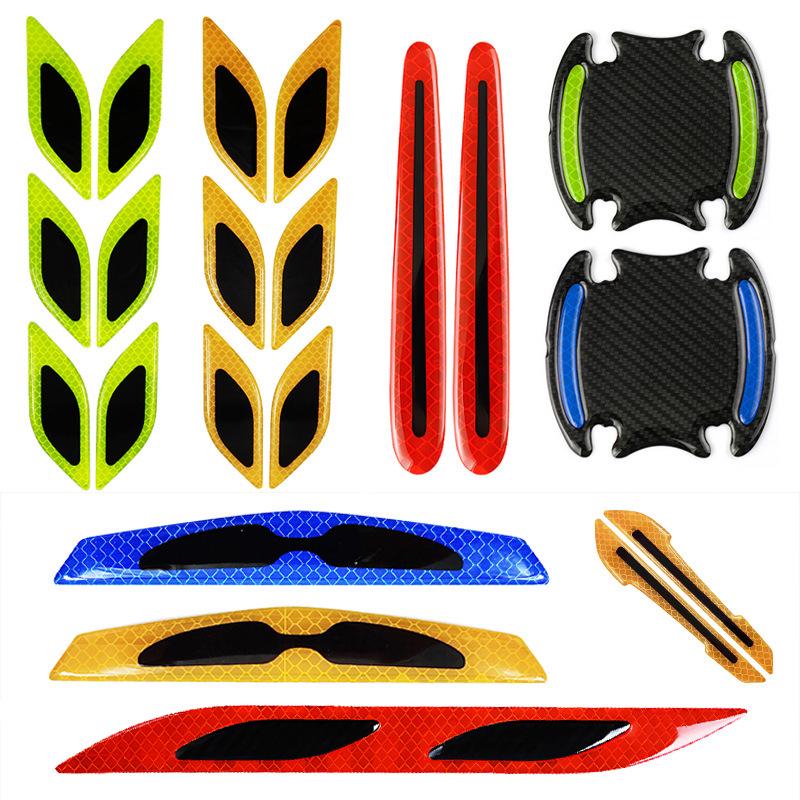 Reflective Carbon Fiber Car Door Handle Protector Strip