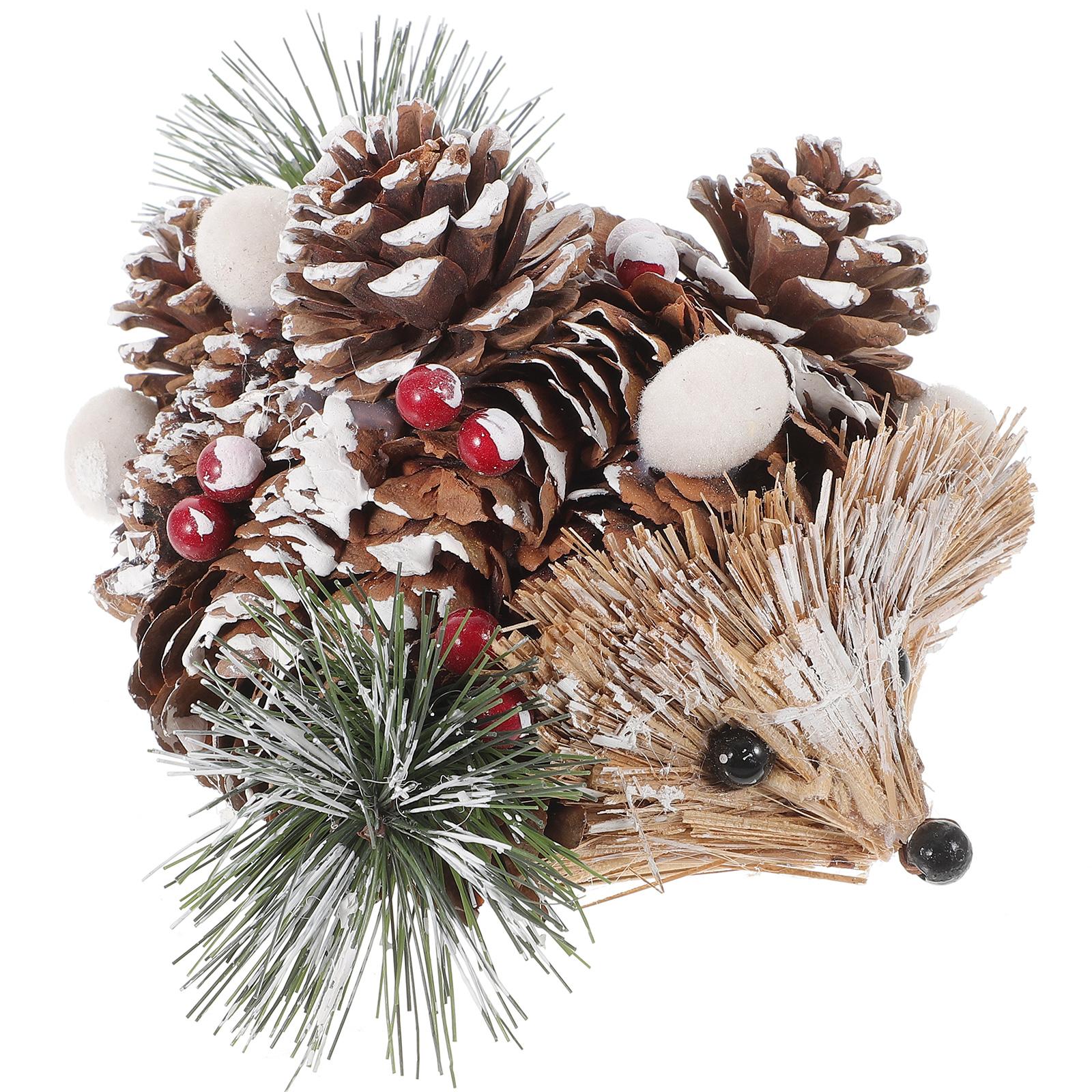 

Gifts for Stocking Stuffers Straw Bird Handmade Hedgehog Adornment Decorations Lovely Adornments Christmas Artware 13x11cm
