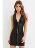 Sexy Women's Black Mini Leather Dress Real Genuine Club Party Wear Dress Formal