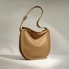 Sac cabas en cuir simple et à la mode Cuir de vachette souple Grande capacité Commuting Polyvalent Simple épaule Bandoulière Sac seau Femmes