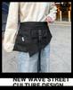 2025 Spring/Summer Dark Style Functional Crossbody Backpack with Large Capacity and Apron-Style Design