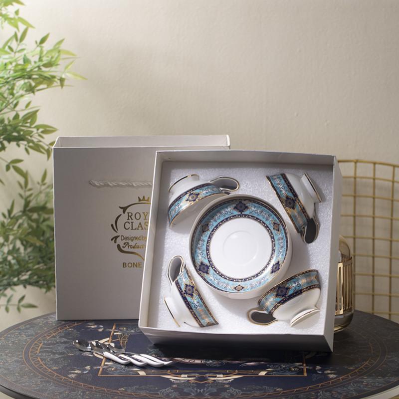 Bone China Coffee Cup And Saucer Set, Flower Teapot, Retro British Phnom Penh Afternoon Tea Cup, Black Tea Cup Gift Box.