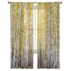 Aspen Trees Autumn Woods Window Curtains For Living Room Bedroom Kitchen Chiffon Sheer Window Treatment