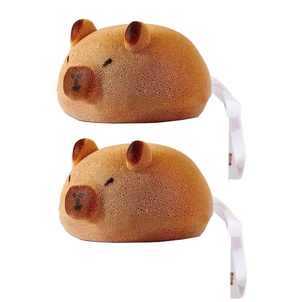 

2 шт. Милые капибары в форме капибары, шарик для ванны, легко пенится, мочалка для тела для душа, дети