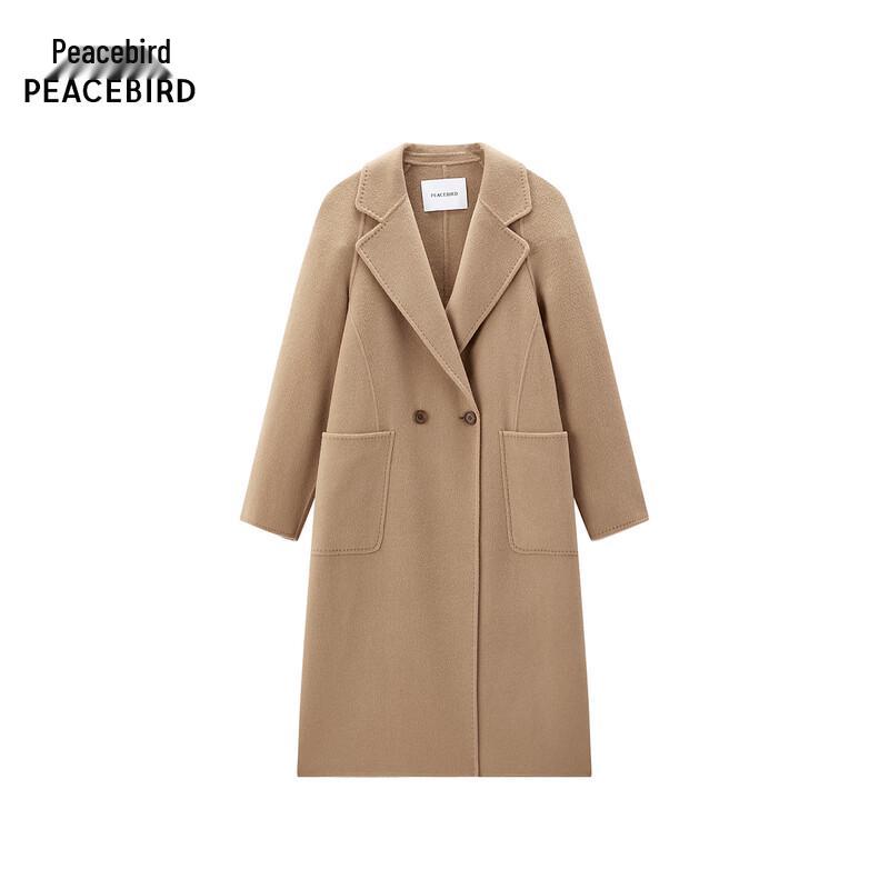 PEACEBIRD Lapel Double-faced Wool Coat M