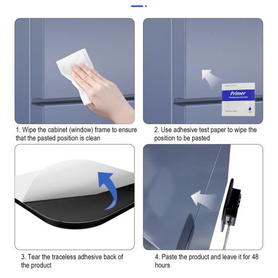 Child Safety Refrigerator Door Lock Multi-Purpose Adhesive Kitchen Microwave Dishwasher Oven Cabinet Fridge Door Baby Proof Lock Child Proofing Safety