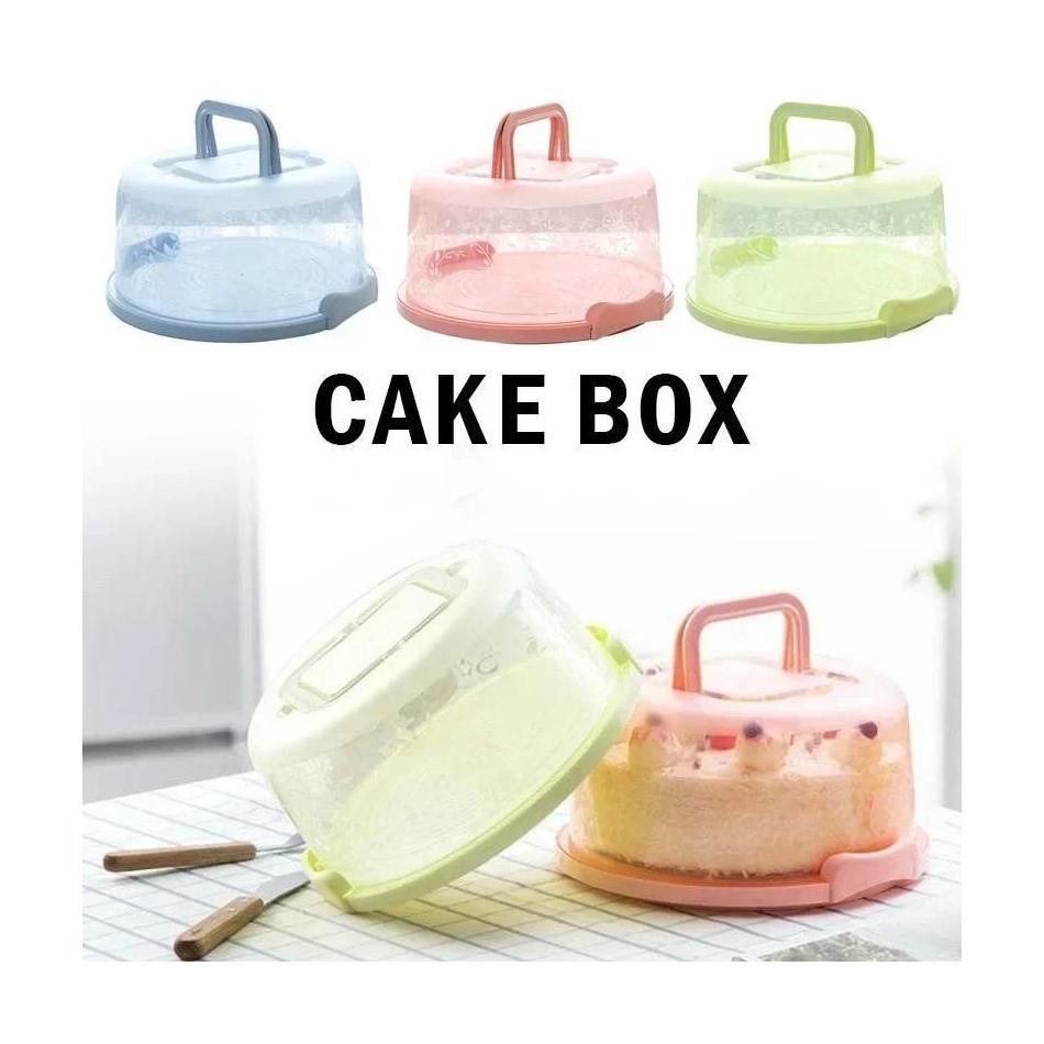 1 Pcs Birthday Cake Storage Box Round Kitchen Baking Container Stand Plate Pie Carrier Household Bakeware Tools