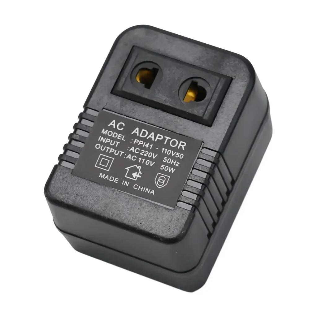 Abwärtstransformator Reiseadapter 50W AC 220V auf 110V Spannungswandler EU-Stecker Schwarz Stromwandler