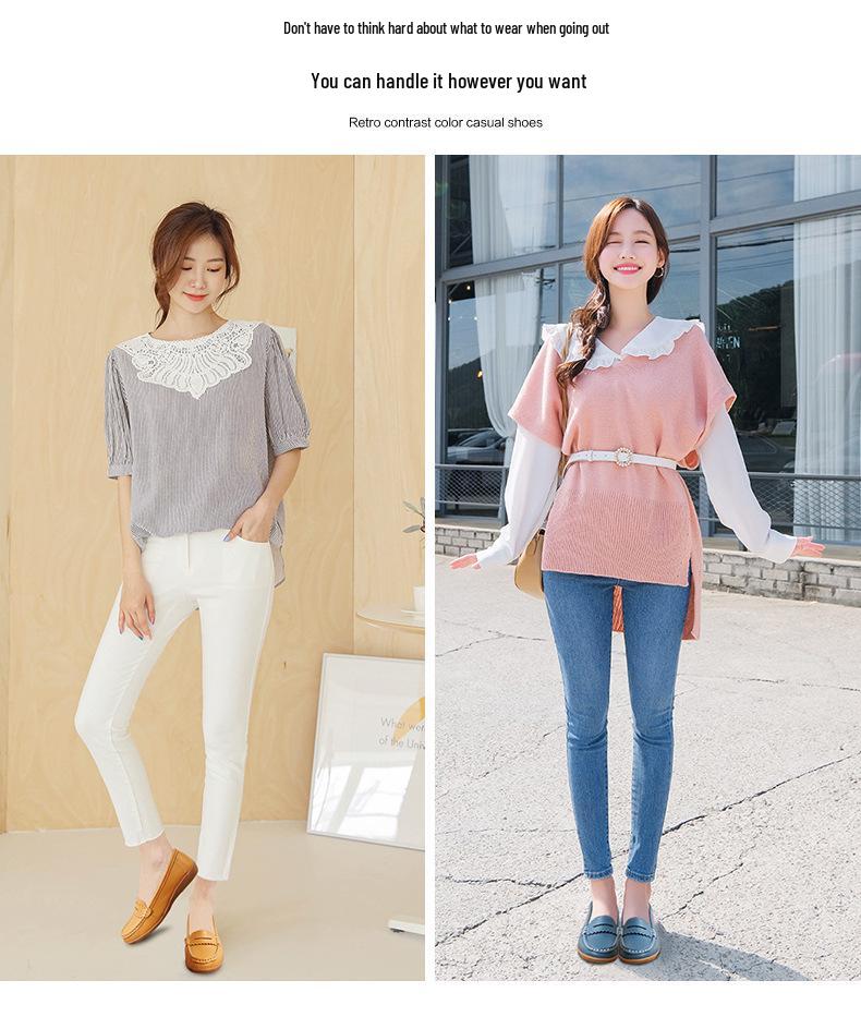 Women's Plus Size Casual Nurse Shoes - Spring/Autumn 2023 Flat Single Shoes with Tendon Sole