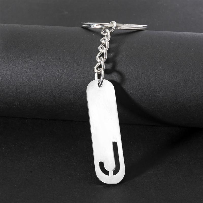 NEW DIY Stainless Steel A-Z Letters Key Chain 26 Alphabet Charm Metal Keyring Men Women Car Key Ring Unique Gift