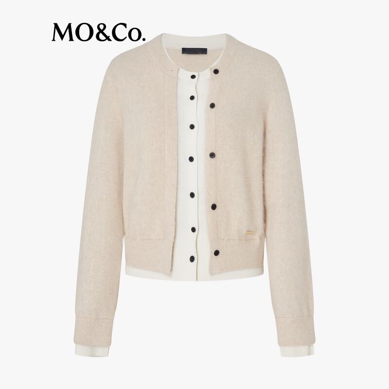 MO&Co. Women's Rabbit Hair Blend Crew Neck Sweater
