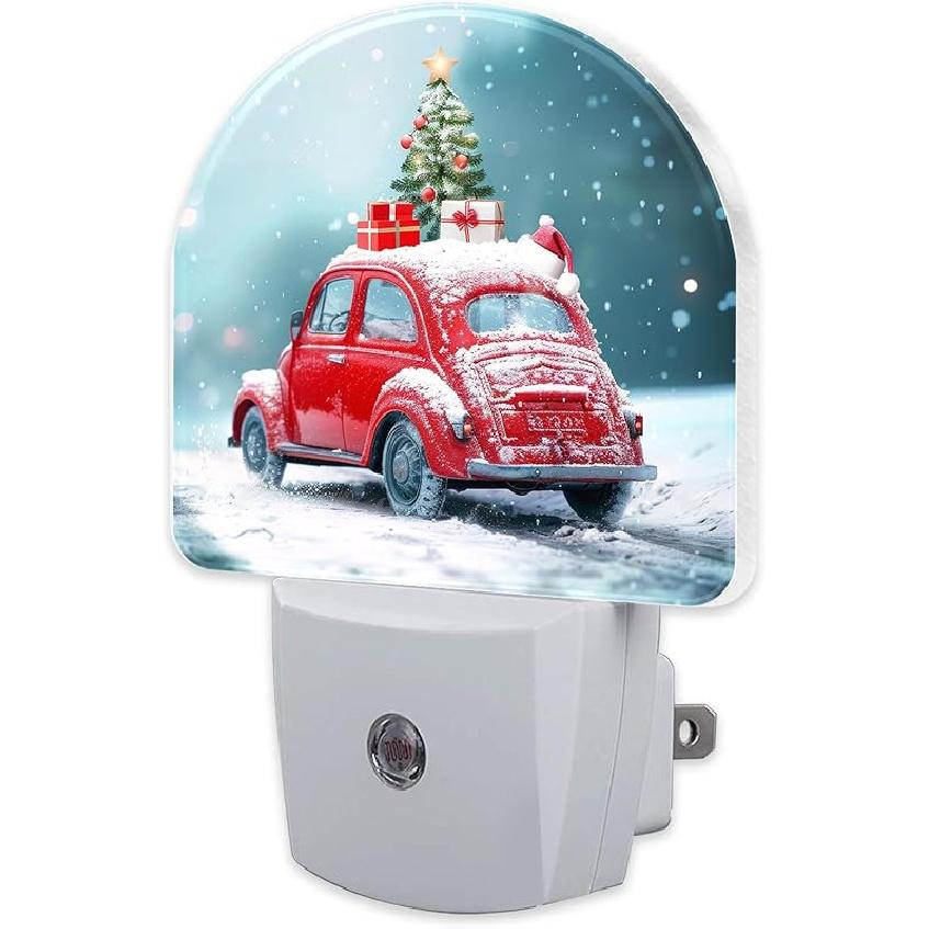 Christmas Tree With Snowman Night Light for Kids,Winter Holiday Snowman Night Light Plug In with Dusk To Dawn Sensor,0.5w Energy Saving Nightlight