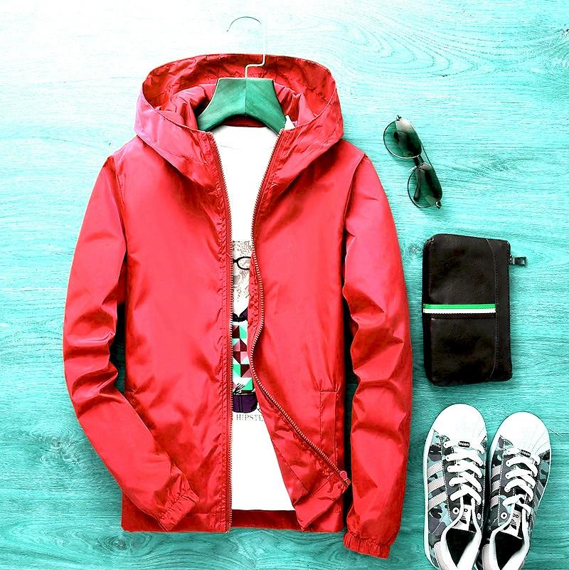 Spring and Autumn Jacket Solid Color Men's Plus Size Couple Jacket Windbreaker