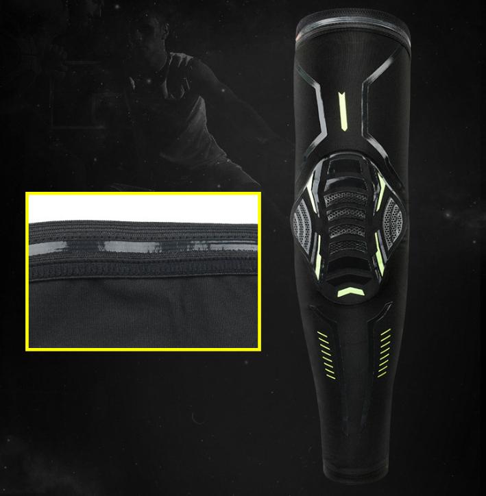 Adults Sports Football Volleyball Protective Gear-Breathable Honeycomb Crashproof Arm Elbow Brace Custom Polyester Spandex