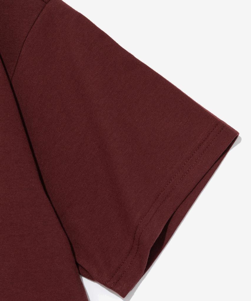 SEOUL APPAREL Bold Lettering Logo Short Sleeve T-Shirt (Wine)