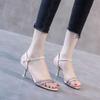 3Cm women's sandals women's 2025 summer new versatile mid-heel fashion ins trendy high heels women's stiletto
