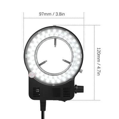 LED kulaté světlo pro mikroskop Lampa pro mikroskop Nastavitelná jasnost Světlo pro mikroskop