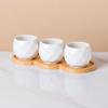 Five-pointed Star Flowerpot Tray Bamboo Wood Planter Stander Base Gift Succulents Bonsai Holder