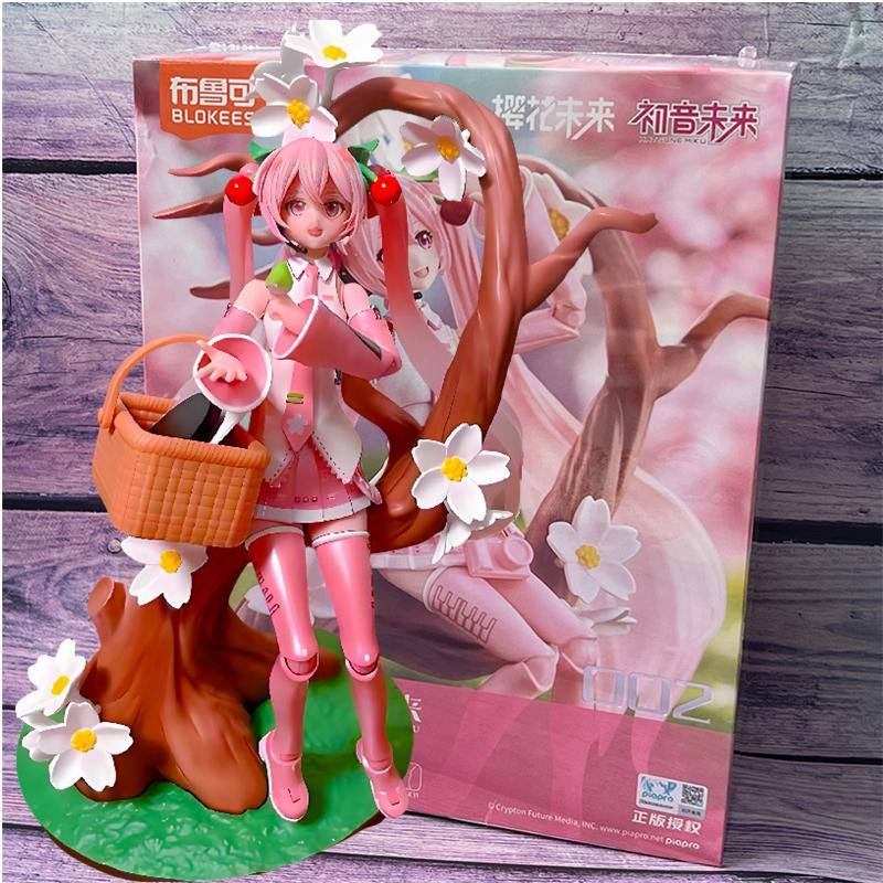 Blokees Hatsune Miku Cartoon Anime Assembly Figurine Toy Anime Action Figure PVC Kids Toys Doll Collection Figures Gift