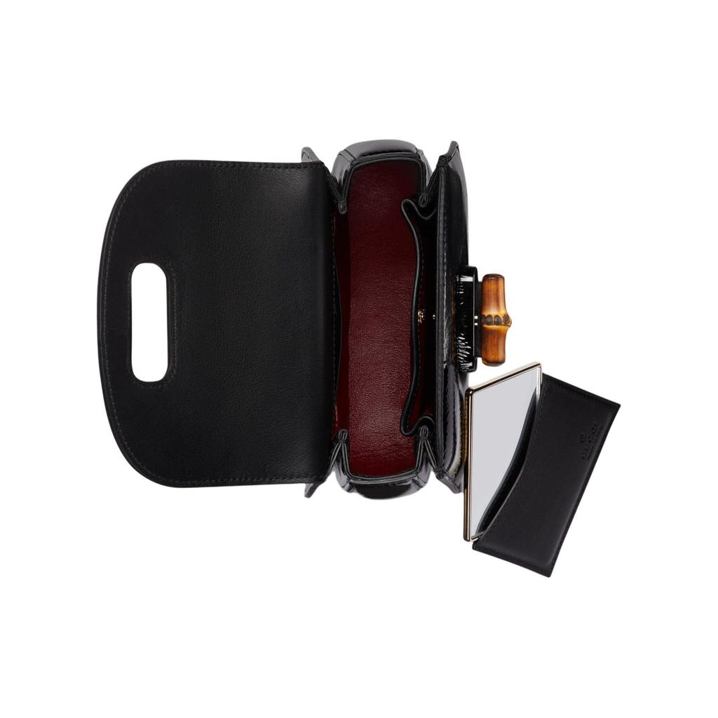 GUCCI Patent Leather Shoulder Bag, Crossbody Bag, Handbag Mini Women's Black 786482-AADJQ-1060