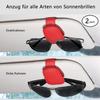 2 Pack Glasses Holder for Car Sun Visor, Genuine Leather Car Visor Accessories, Sunglasses Holder, Magnetic Sunglasses Holder, Ticket Clip