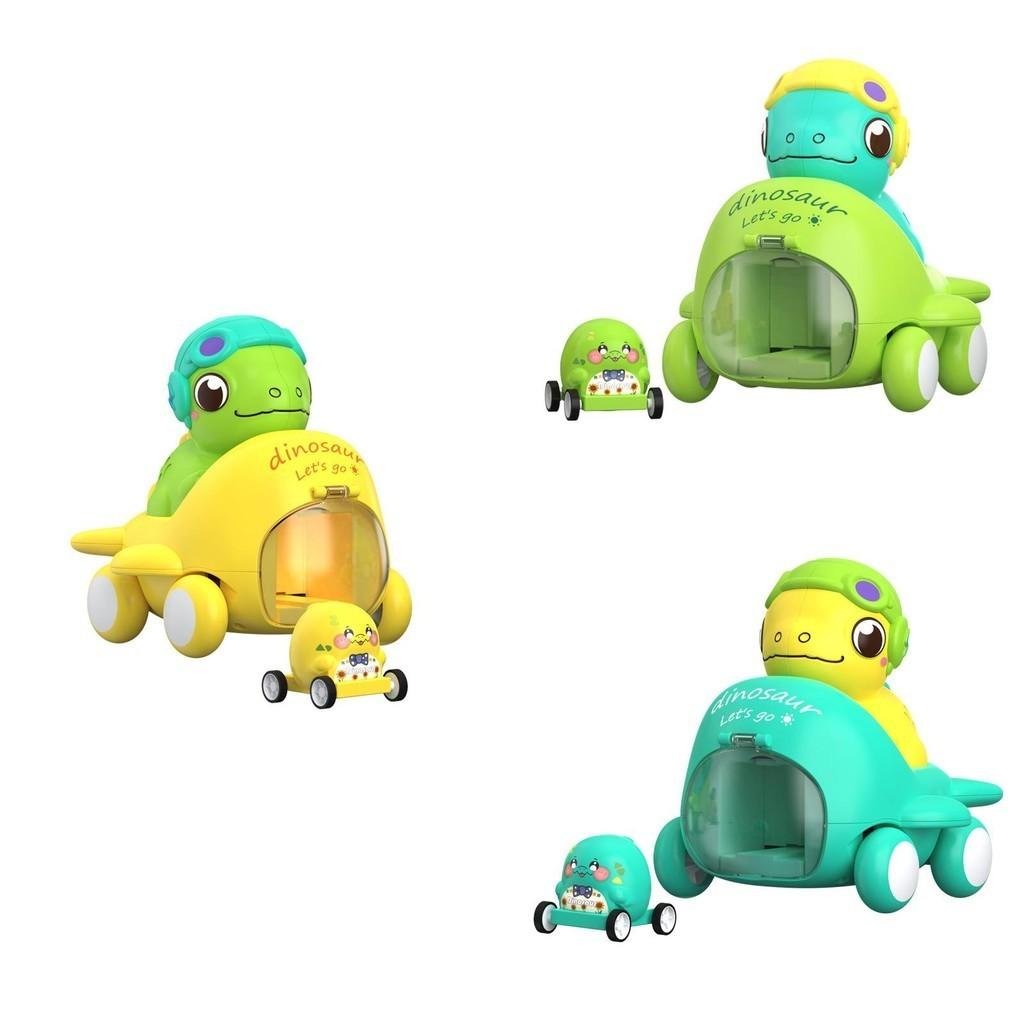 Cartoon Dinosaurier Trägheits-Spielzeugauto Niedliches Haustier Mutter-Kind Auswurf-Fahrzeug Kindergarten Großhandel