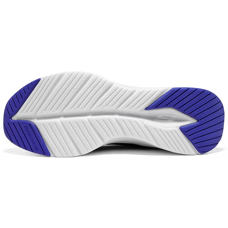 Skechers Zapatillas Casuales de Malla Baja Vapor Foam Cloud Trail para Hombre Negro Blanco Azul 232625-BKBL