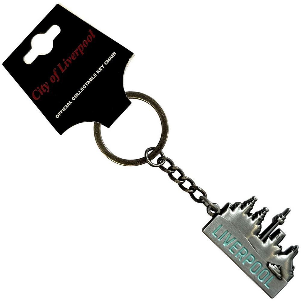 Rock Off City Of Liverpool Skyline Keyring