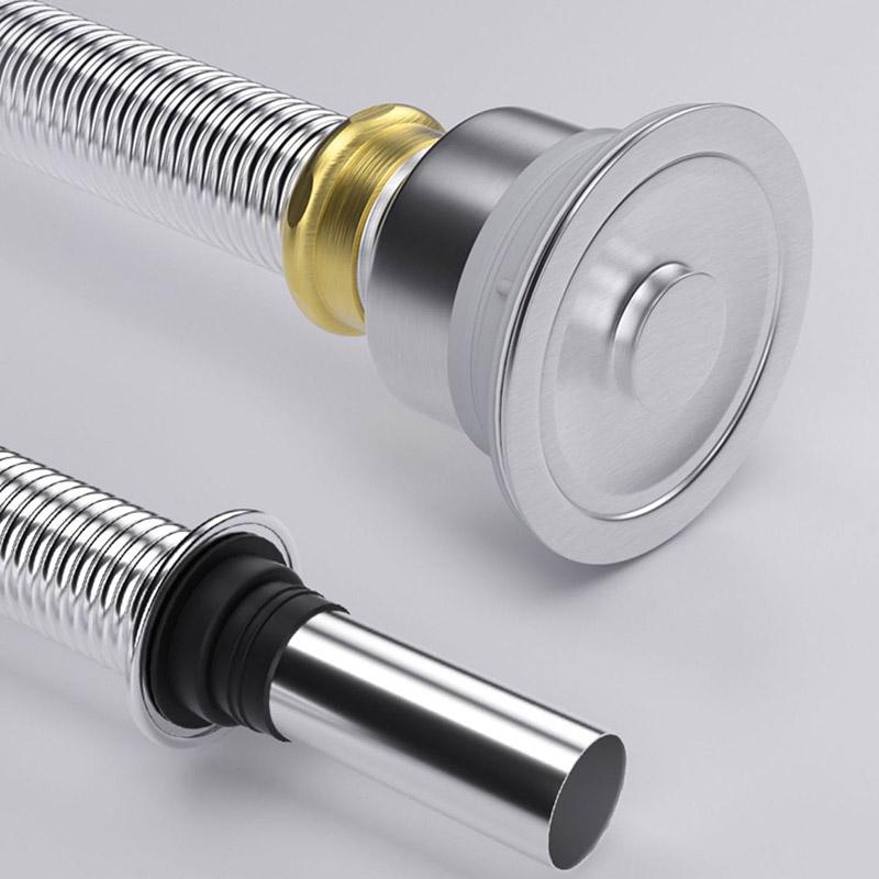 Kitchen Sink Drain Pipe Accessories Mop Pool Sink Drain Pipe Stainless Steel Drain Deodorant Explosion-proof