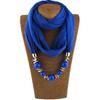 1Pc 9 Colors Ethnic Unique Scarf Necklaces Resin Pendant Neckerchief Statement Women Bohemia Necklace