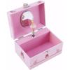 Pink Dance Ballet Girl Style Music Box Jewelry Storage Box Birthday Christmas Gift Vintage Music Box Home Party Decoration