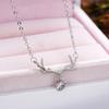 Minimalist Elk Antler Single Stone Dainty Neck Jewelry