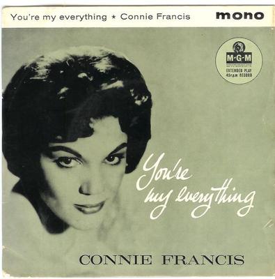 7inch Record CONNIE FRANCIS - You're My Everything MGMEP711 MGM 1959 UK Pop Used