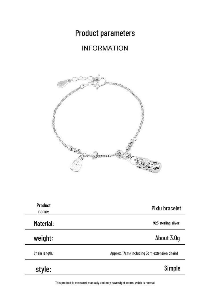 S925 Sterling Silber Pixiu Armband - 2025 Stilvoller & Vielseitiger Schmuck für Frauen, Glücksbringer & Geburtstagsgeschenk