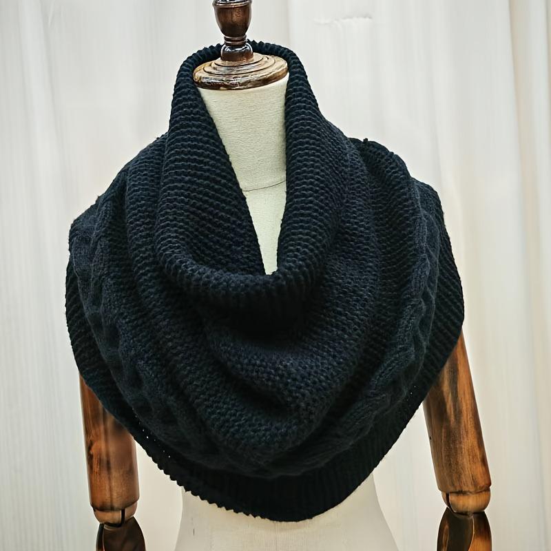 1pcs Knitted Neck Warmer Scarf Wrap Korean Style Pull-on High Neck Versatile Solid Color Suitable for Warmth When Going Out