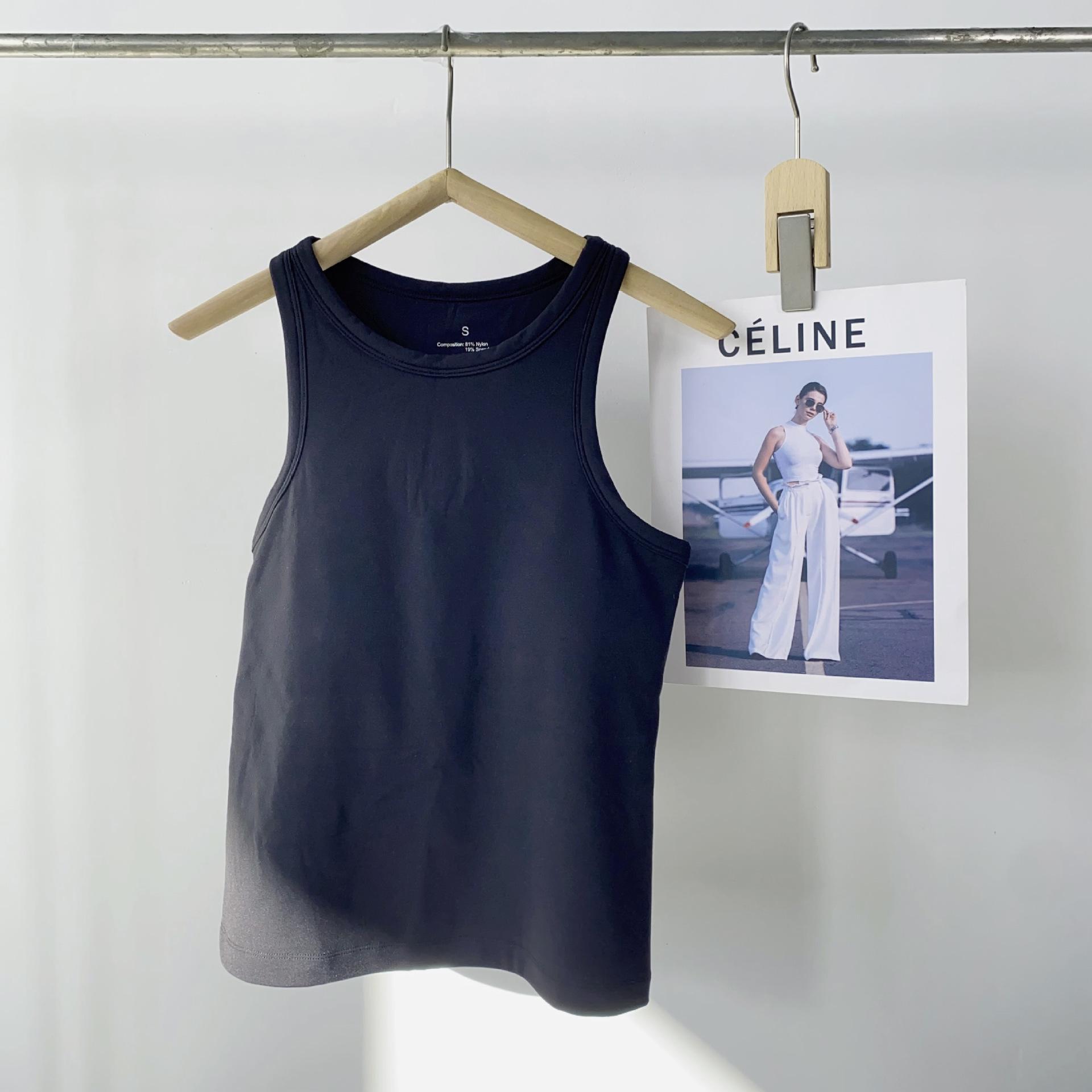 

Женская утягивающая спортивная майка-борцовка со съемными вкладышами, осенне-зимний топ для йоги и бега Extra Large