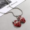 European and American Retro Fashion Design Beating Heart Pendant Necklace