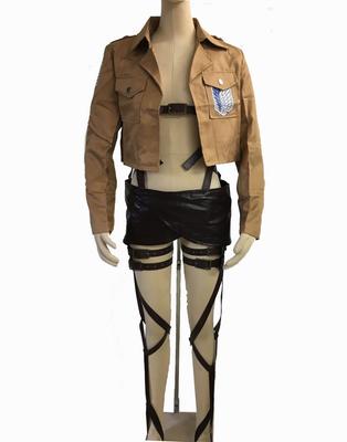 Attack on Titan Průzkumný sbor Bunda s celotělovým pásem a pasem 3dílná Cosplay kostýmová sada, Unisex, Jedna velikost pro většinu