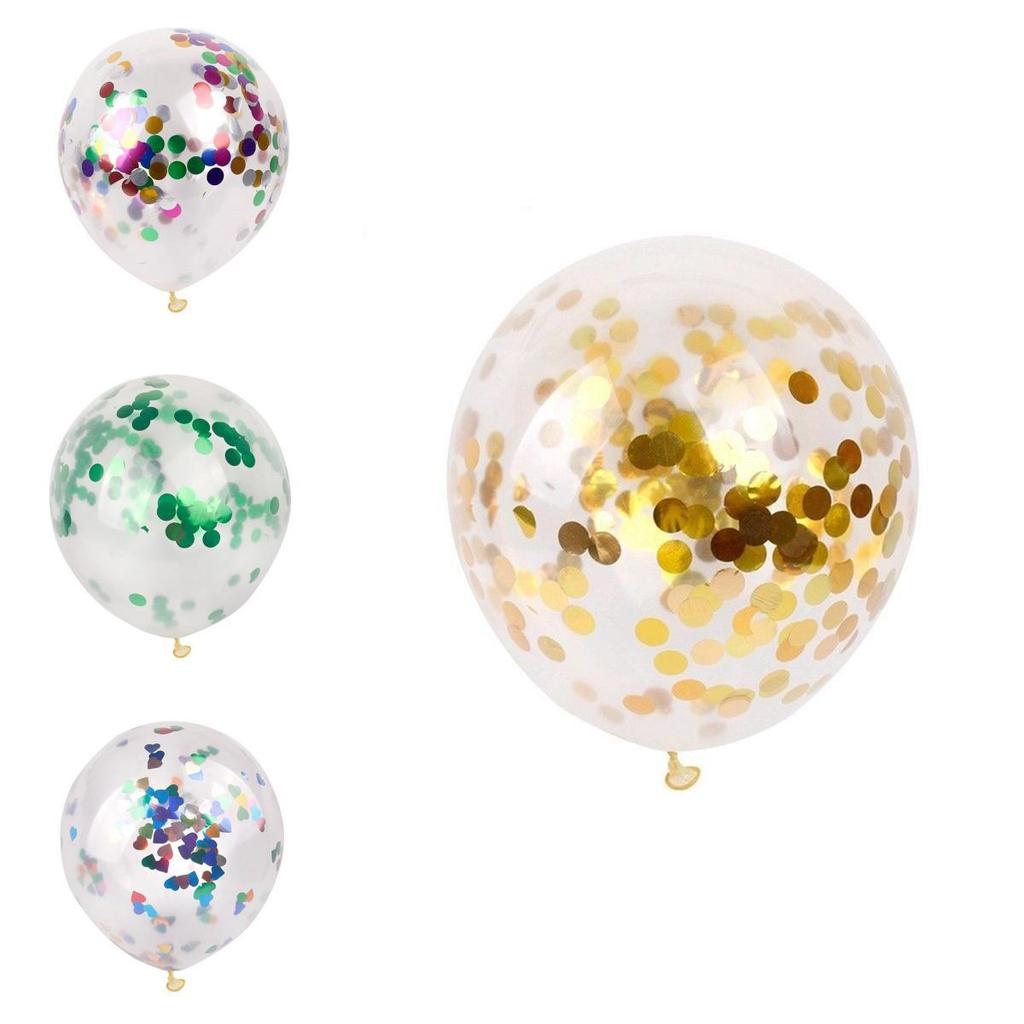 Globo de Confeti Vibrante de 12" Látex Helio Perfecto Para Cumpleaños Bodas Fiestas Memorables