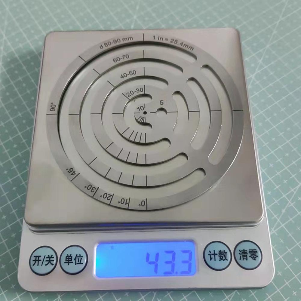 M-Modern-Leather Cutting Tools Corner Cutting Ruler Metal Concentric Circles Template Round Leather Corner Punch