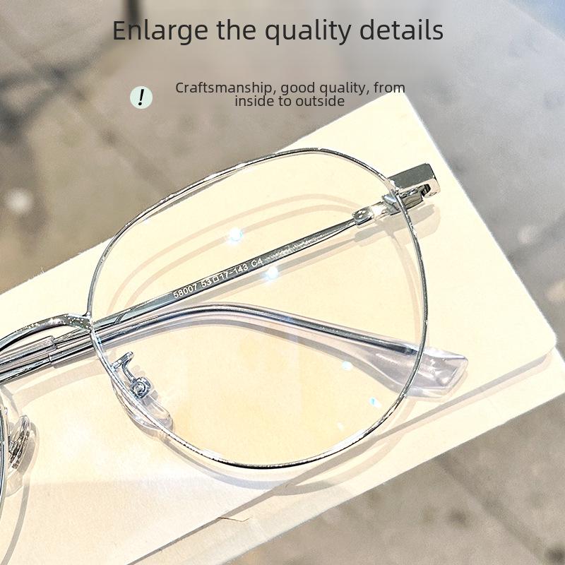 Fashion Retro Round Pure Titanium Glasses Frame – Ultra-Light Myopia Eyewear for Men and Women